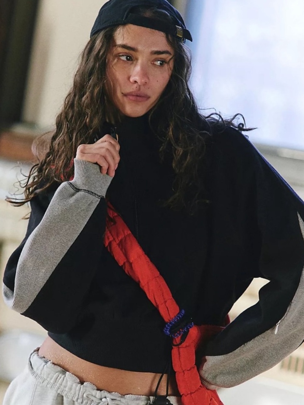 Free People Out Of The Park Pullover in Black